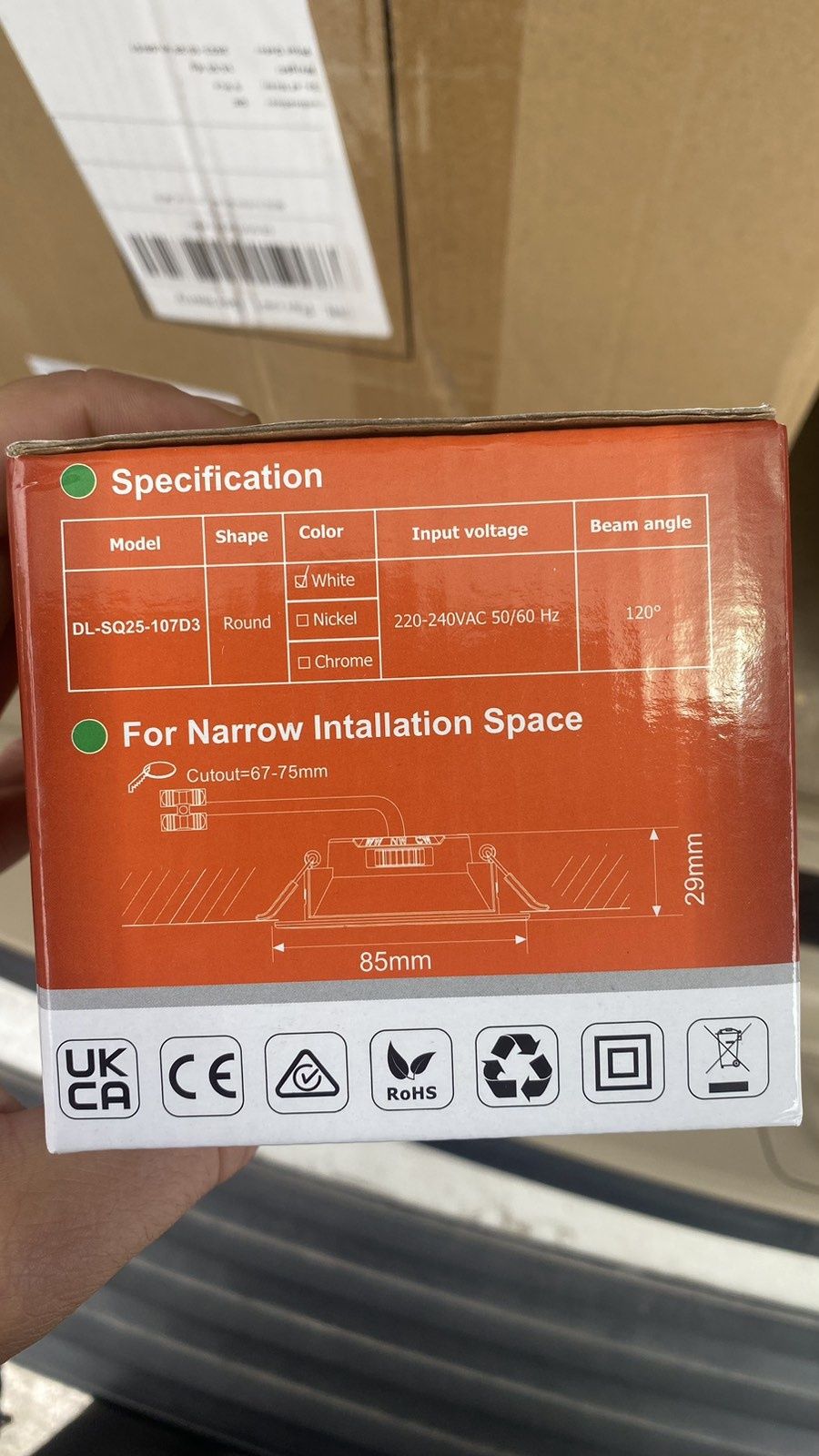6 Броя LED Димируеми луни ALUSSO 7W бели ., 220V, IP44 регулируеми