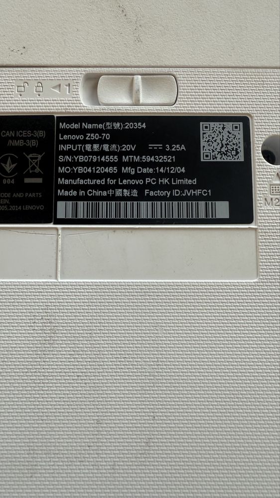 Laptop Lenovo Z50-70