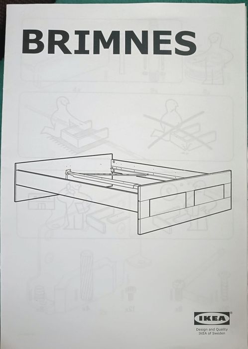 Pat IKEA 140x200 cu somiere și saltea