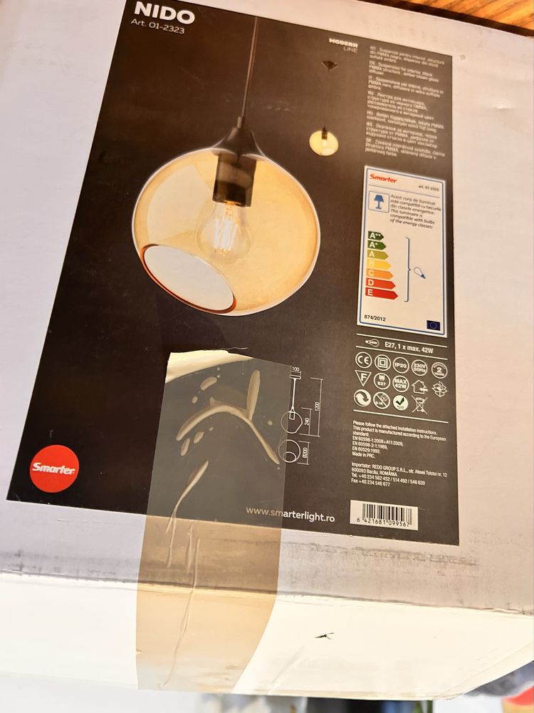 Pendul Nido sticla portocalie 2 bucati disponibile