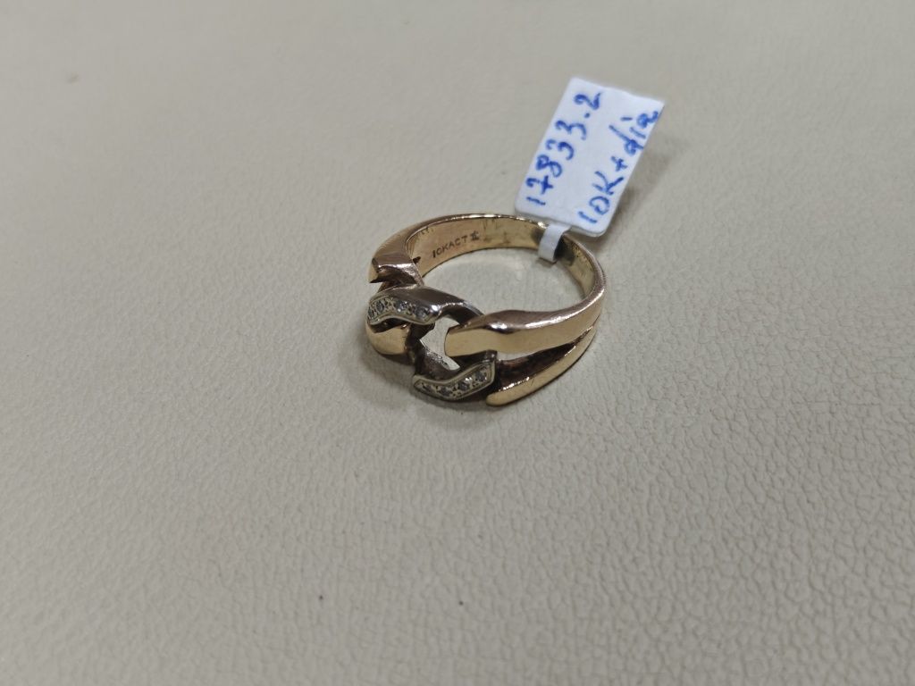 Inel aur 10k cu diamante 8.03gr (r)