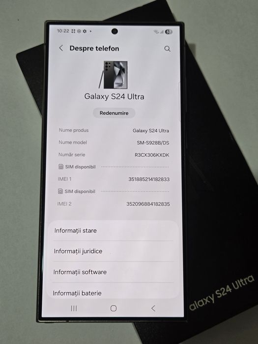 Vand/schimb Samsung S24 Ultra 256gb