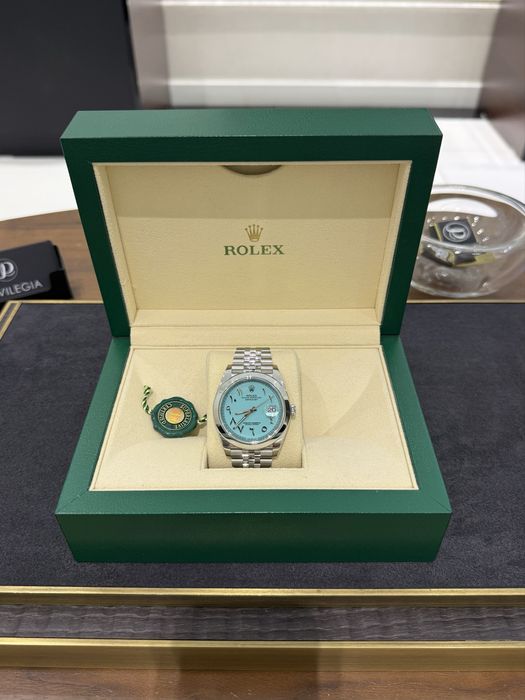 Rolex Datejust 41mm Steel Tiffany Arabic Dial Custom 126300