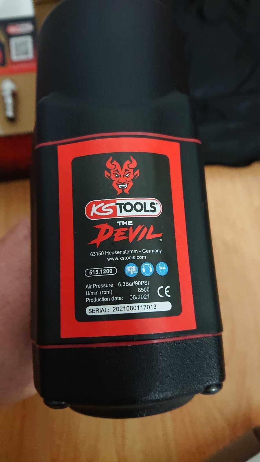 Гайковерт 515.1200 KS Tools пневматичен ударен 1/2" THE DEVIL, 1600Nm