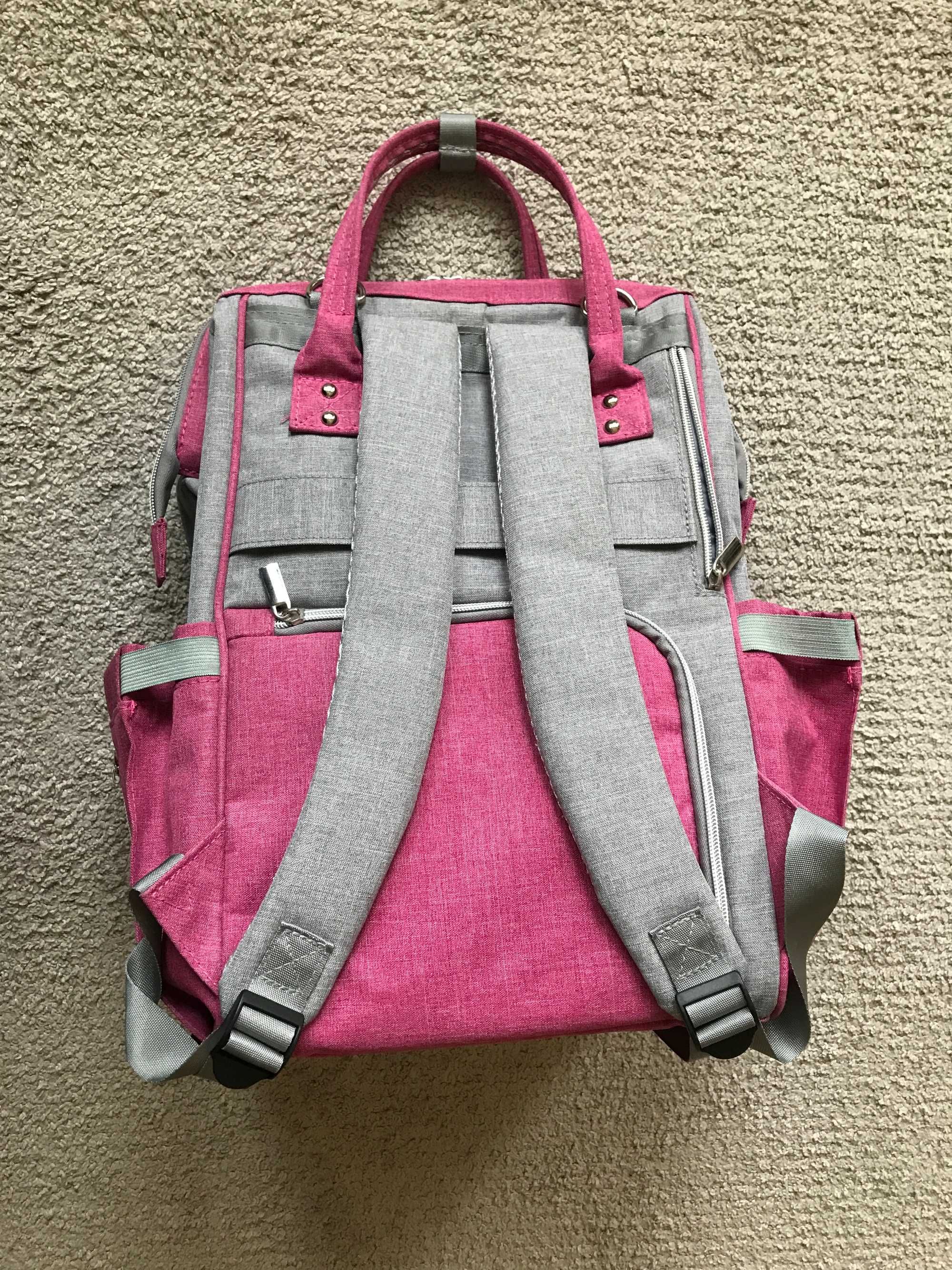 Раница за количка Lorelli Tina Pink & Grey