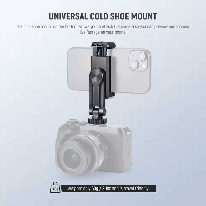 SТ-06s Универсален Държач за Телефон със Cold Shoe и 1/4″ Резба