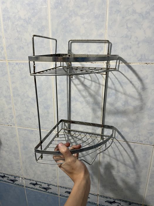 Стеновая полка для ванной; Подставка для шампуней;