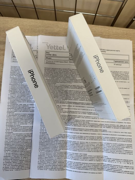 iPhone 17 Air 512gb - чисто нови с 3 год гаранция пт Yettel