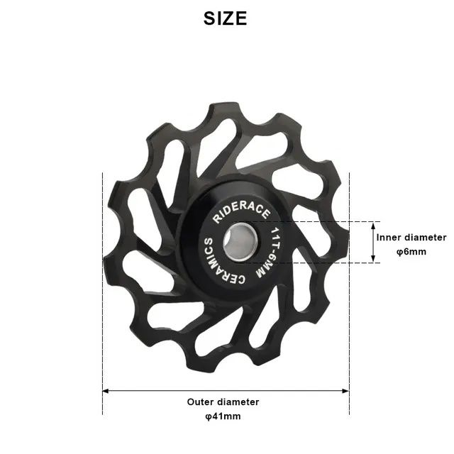 Rotita schimbator spate 11 T rulmenți ceramica bicicleta pinion foaie