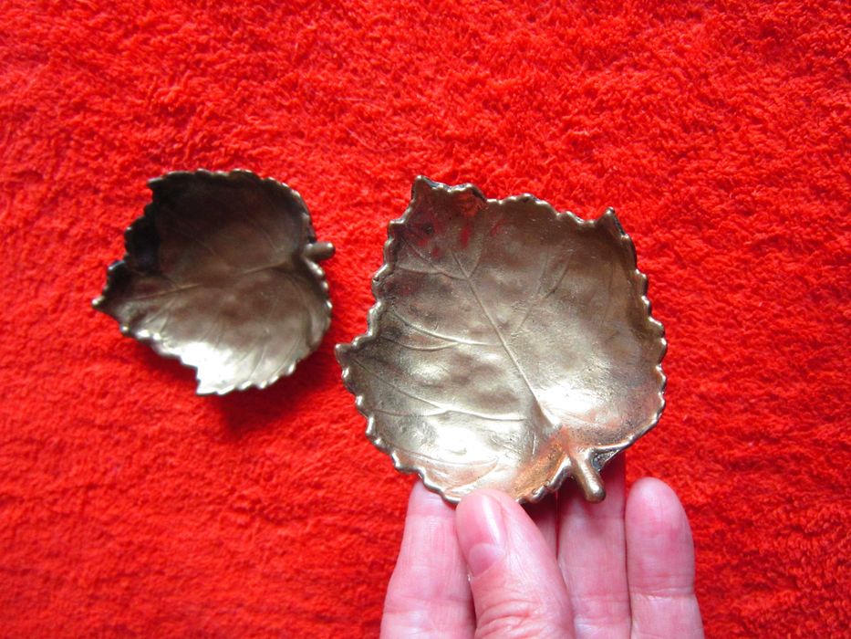 vita de vie frunza bol pt bijuterii vintage bronz