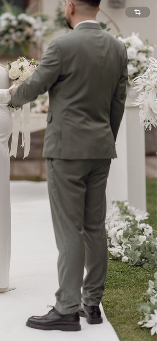 Costum Verde Slim-Fit