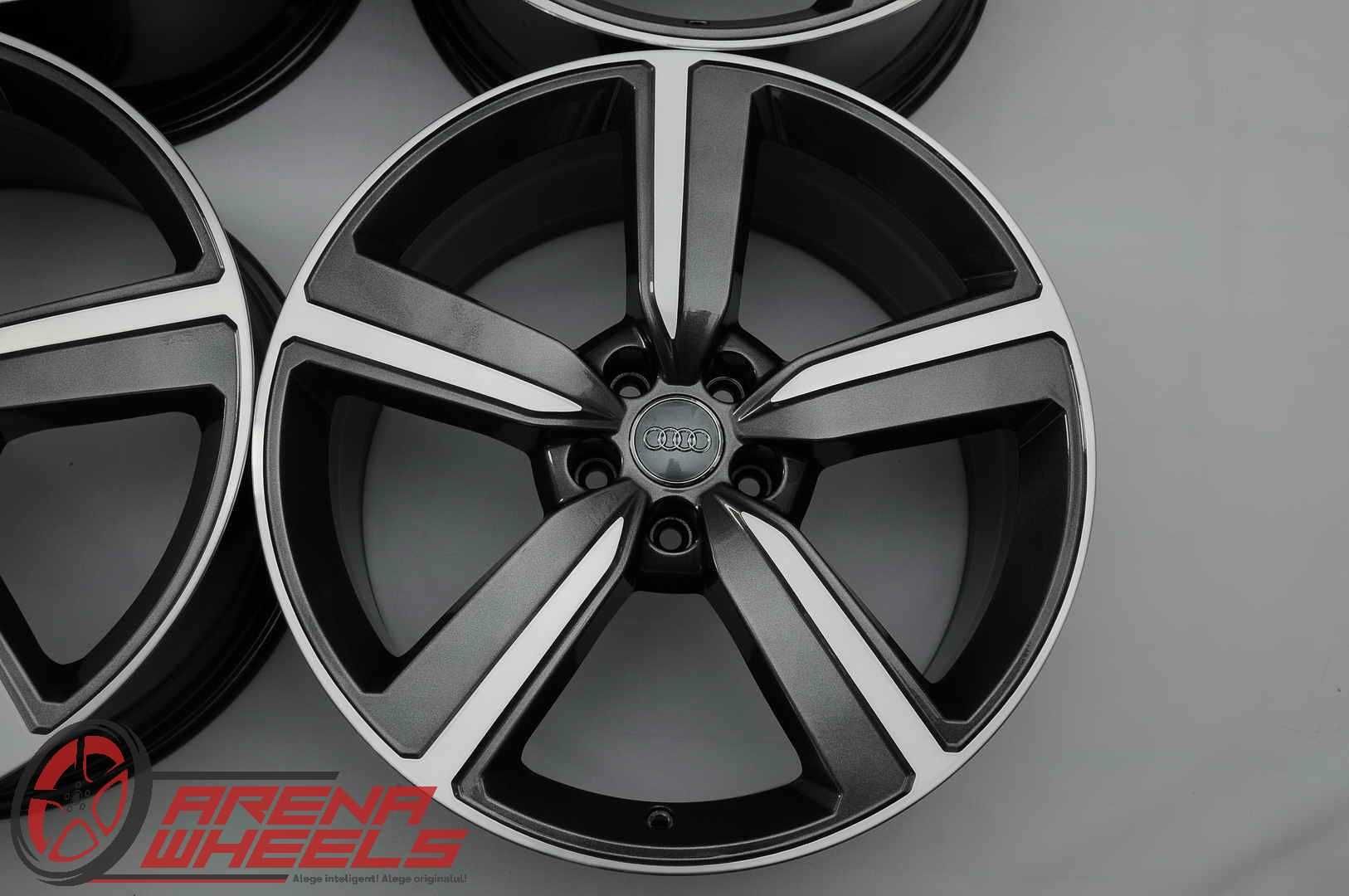 Jante Noi 20 inch Originale Audi E-Tron R20 Gri Antracit Diamond Cut