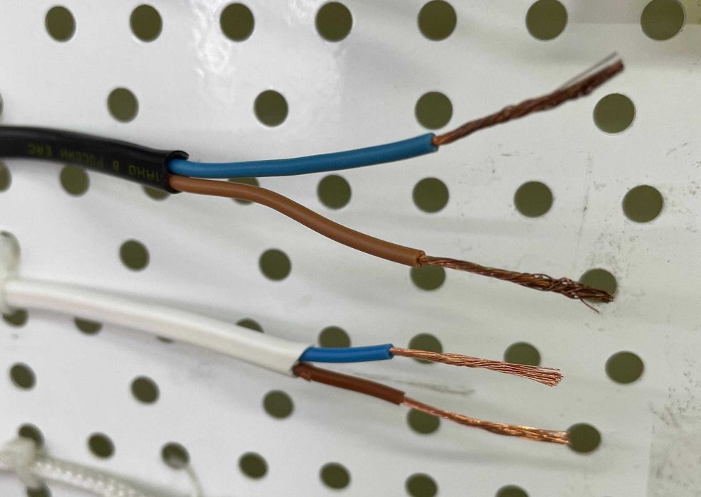 Кабель ШВВП 2х0.75 ГоСТ Белый и черный