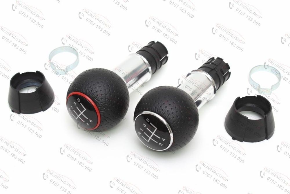 Nuca schimbator piele perforata model S-Line gaura 23mm in 5 viteze