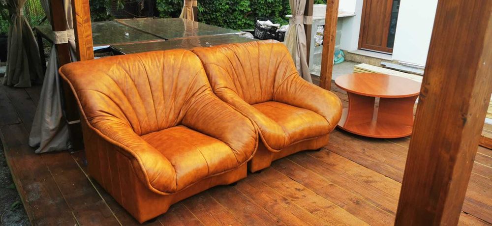 Set doua fotolii piele naturala