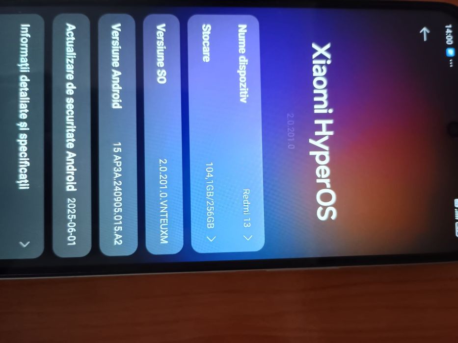 Vând Xiaomi hyperOS (redmi 13)