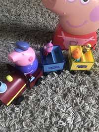 Peppa Pig Trenuletul lui Grandpa Pig+2 figurine+cutie Peppa Pig