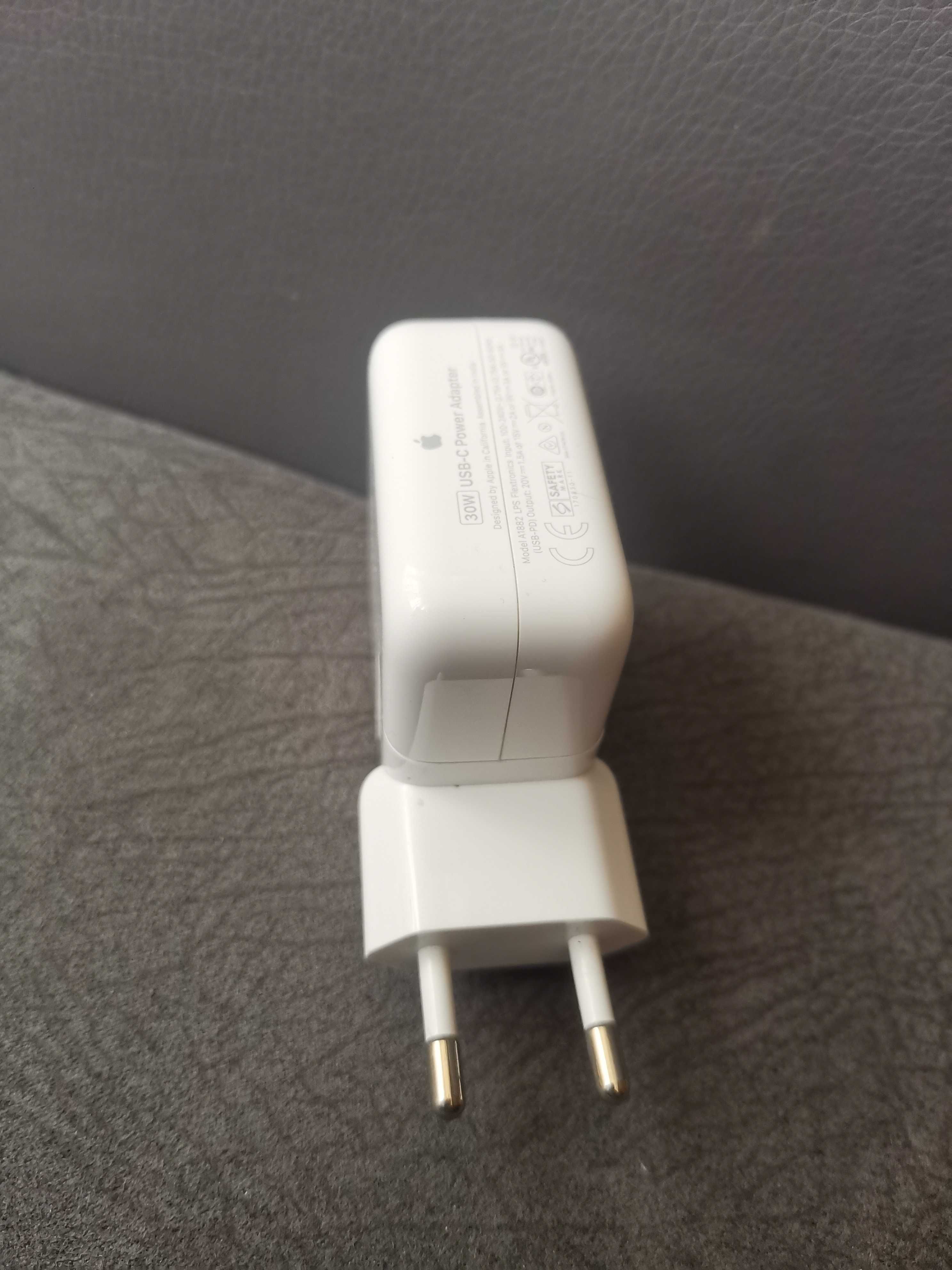 Incarcator Apple USB-C 30W Power Adapter 20V,15V,9V,5V Fast Charge Alb