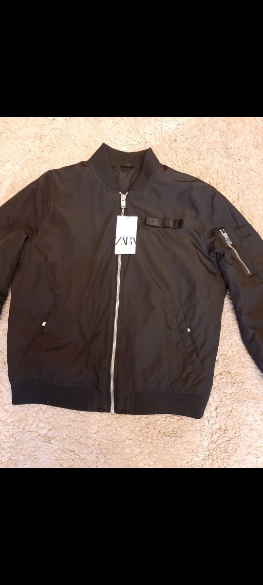 Geaca bomber usoara cu germoare cromate, Zara,modrel Rick Owens,L 42,