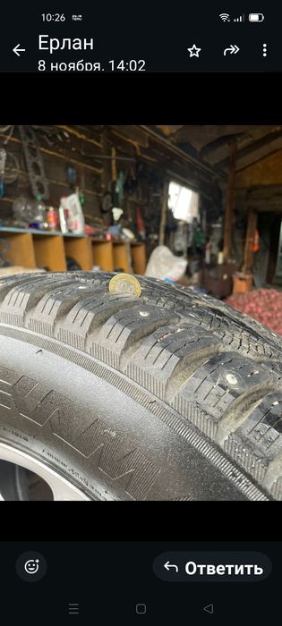 Продам шипованые шины кама235 /70/16 1 месяц вобщем новая с дисками