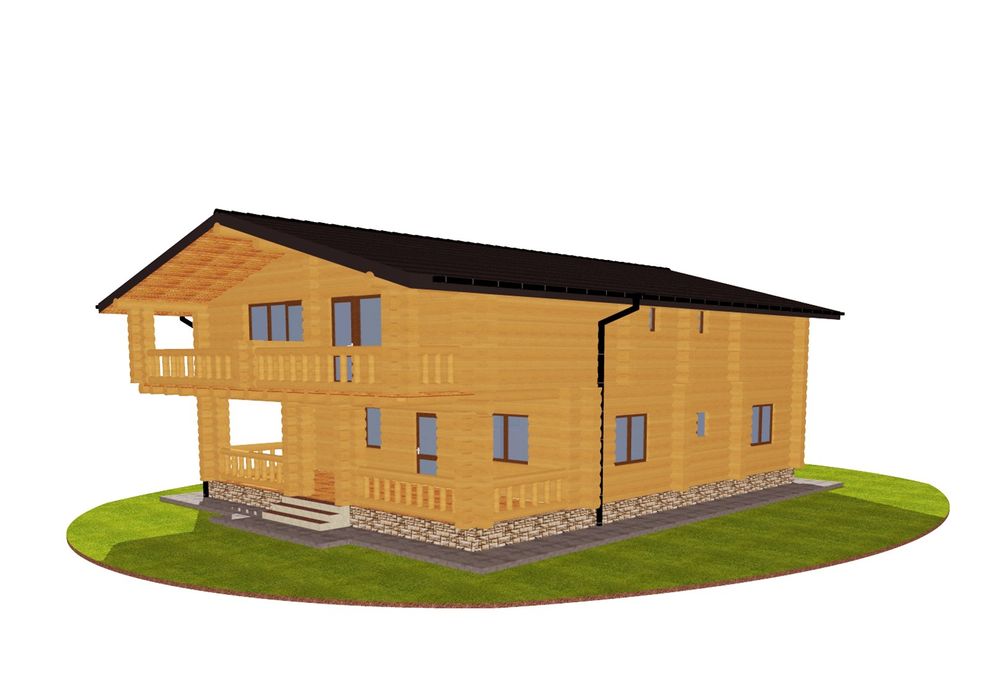 Vand cabana lemn rotund