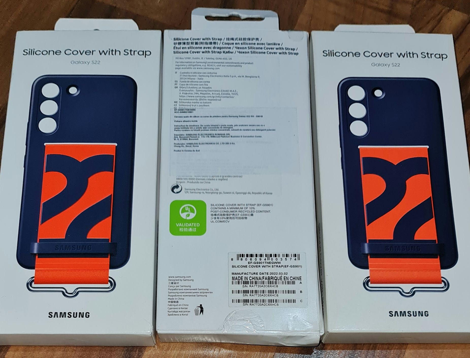 Husa originala Samsung Silicone Cover with Strap Galaxy S22 5G S901