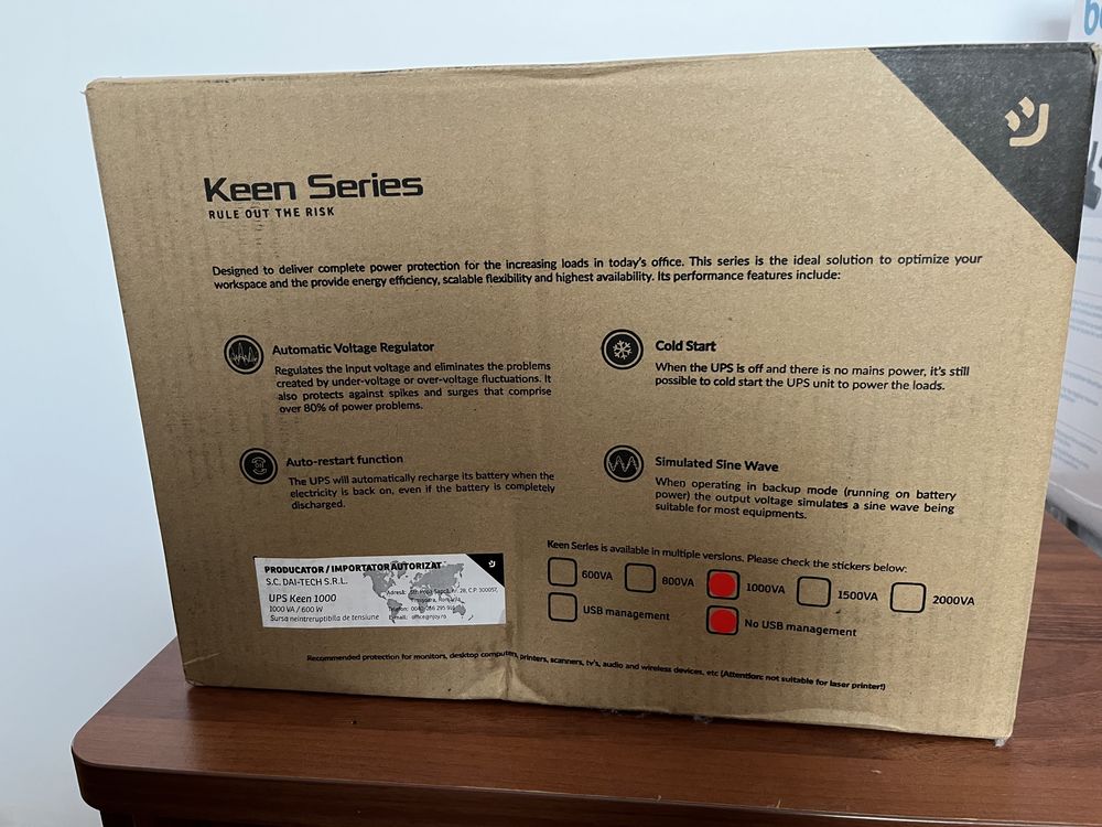 UPS nJoy Keen 1000, 1000 VA, sigilat