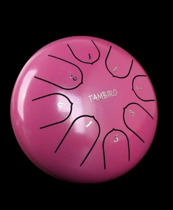 Необычный ручной барабан глюкофон в розовом цвете,редкий окрас