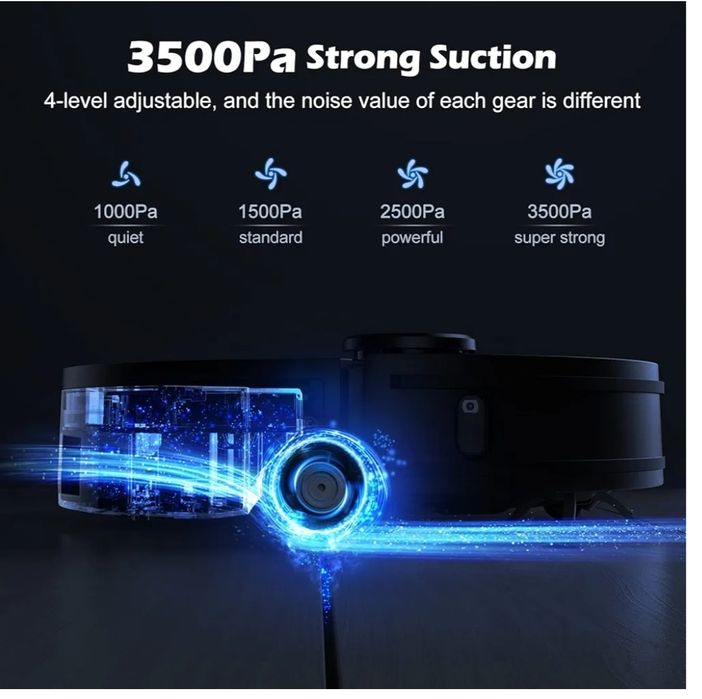 Aspirator robot mop cu statie de depozitare, navigare cu laser