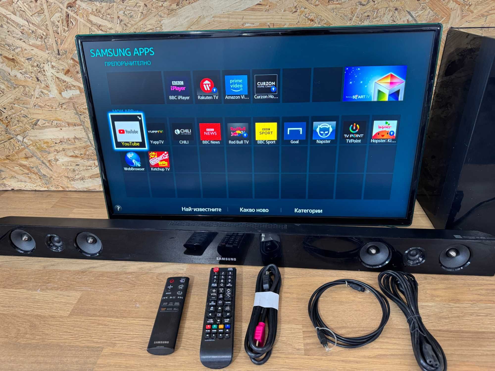 Телевизор и саундбар - Samsung 28inch / smart/ сет3