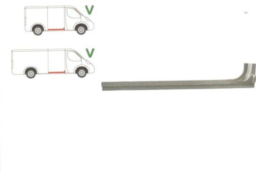 Prag Mercedes Vito, Viano (W639) 01.2003-10.2010 partea Dreapta sub usa culisanta, pt Modelul Scurt si Lung