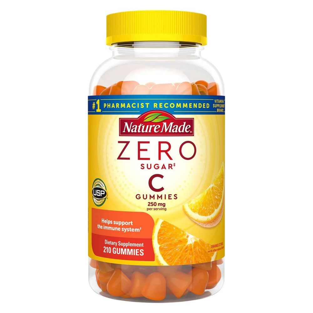 Втамин С без сахара 210шт Nature Made  Zero Sugar Vitamin C Gummies