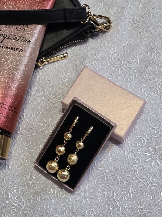 Cercei placati cu aur 14 karate