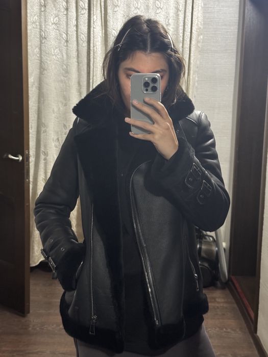 Натуральная дубленка авиатор