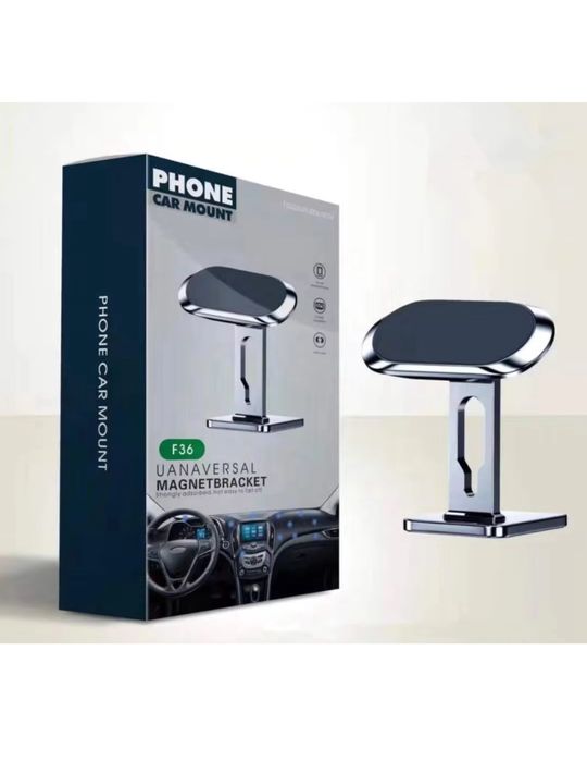 Suport Metalic Magnetic Pliabil Telefon Bord Auto cu Placuta Inclusa