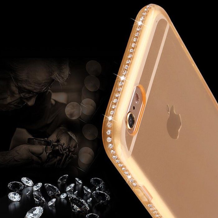 Husa din silicon cu pietricele pentru IPhone 5 / 5s / SE / 6 / 6s