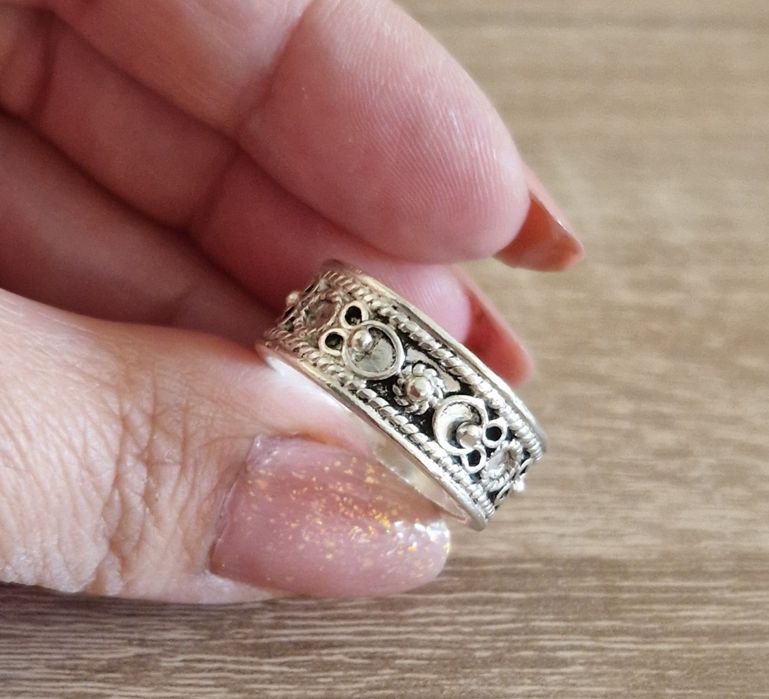 AG5,inel argint 925, nou/marcat, lat, deosebit