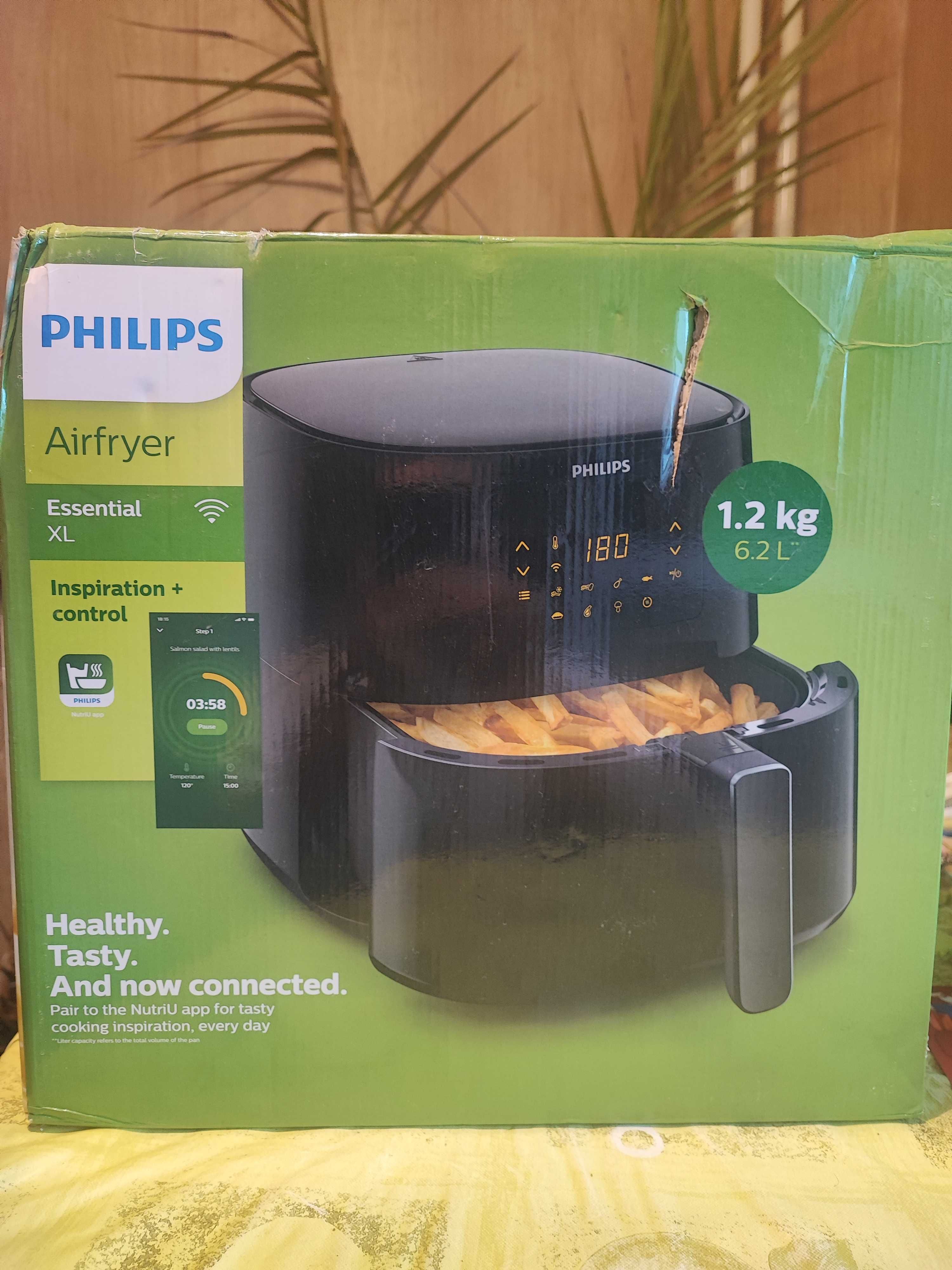 Airfryer PHILIPS Series 5000 Connected XL HD9280/90, с ТАЙМЕР, ЧЕРЕН