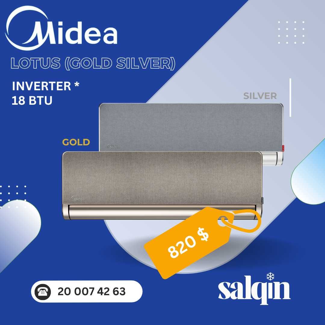 Konditsioner, Кондиционер Midea Lotus silver-gold 9 12 18 BTU INVERTER