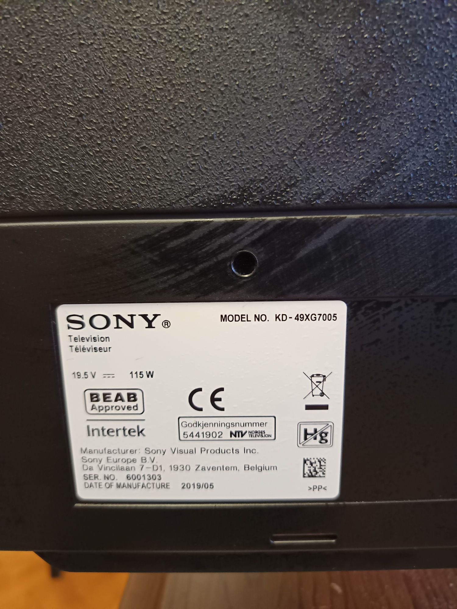 Smart led sony bravia 124cm