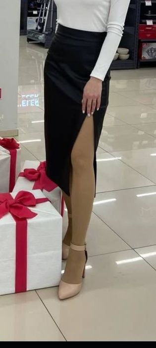 Кожаная юбка женская