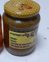 Preparat Apicol: miere, polen, tinctura de propolis, laptisor de matca