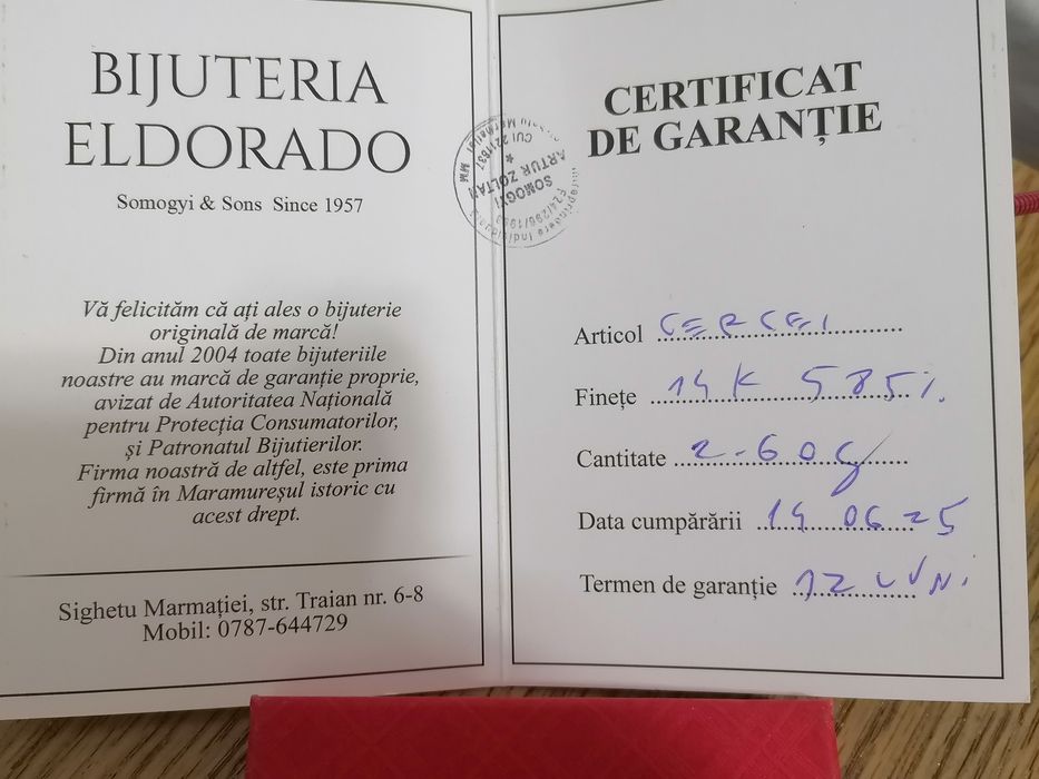 Cercei aur 14k noi tip lănțișor