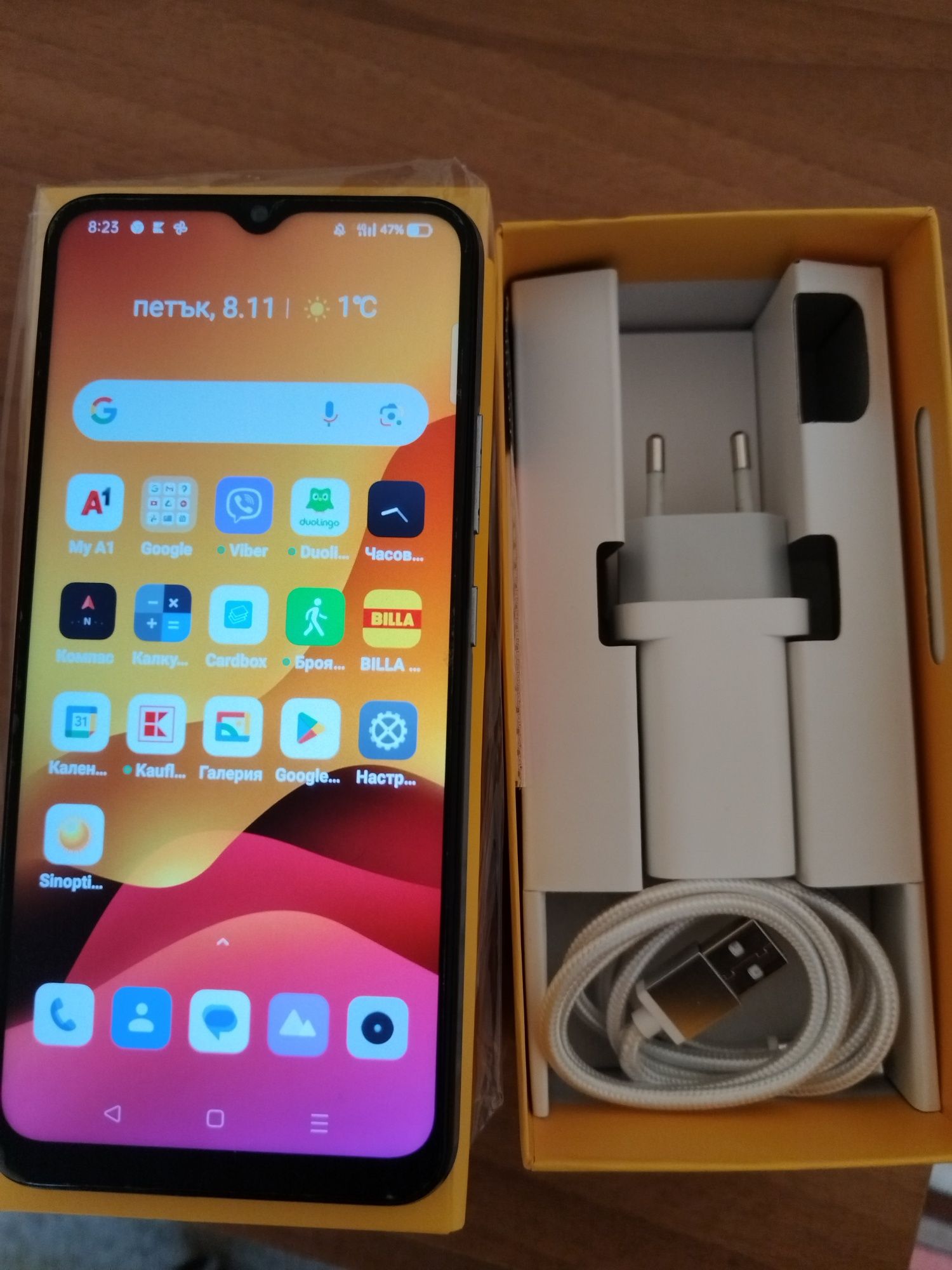 Realme 7i, Dual SIM, Батерия 6000 mAh