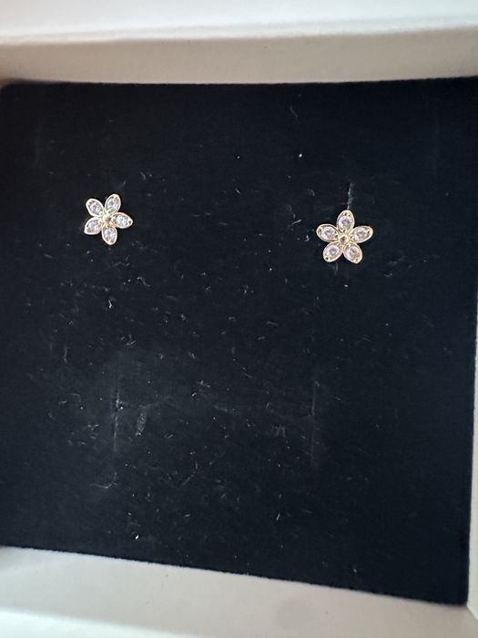 Cercei din aur 14k fetite cu protectie