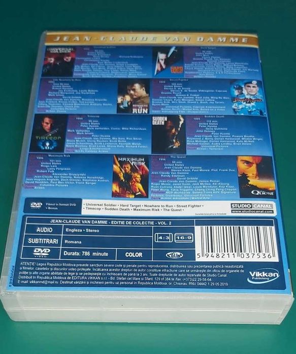 Jean-Claude Van Damme Collection vol. 2 - 8 DVD - subtitrat romana