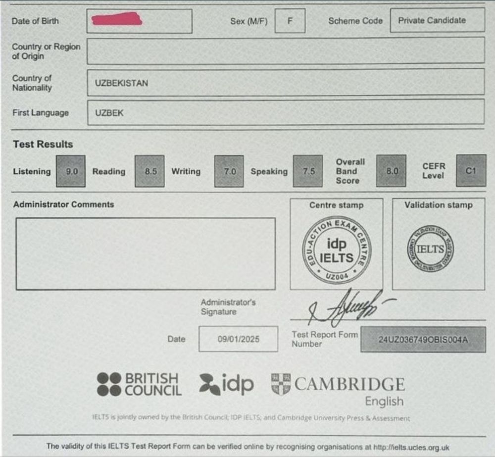 Английский язык IELTS 8