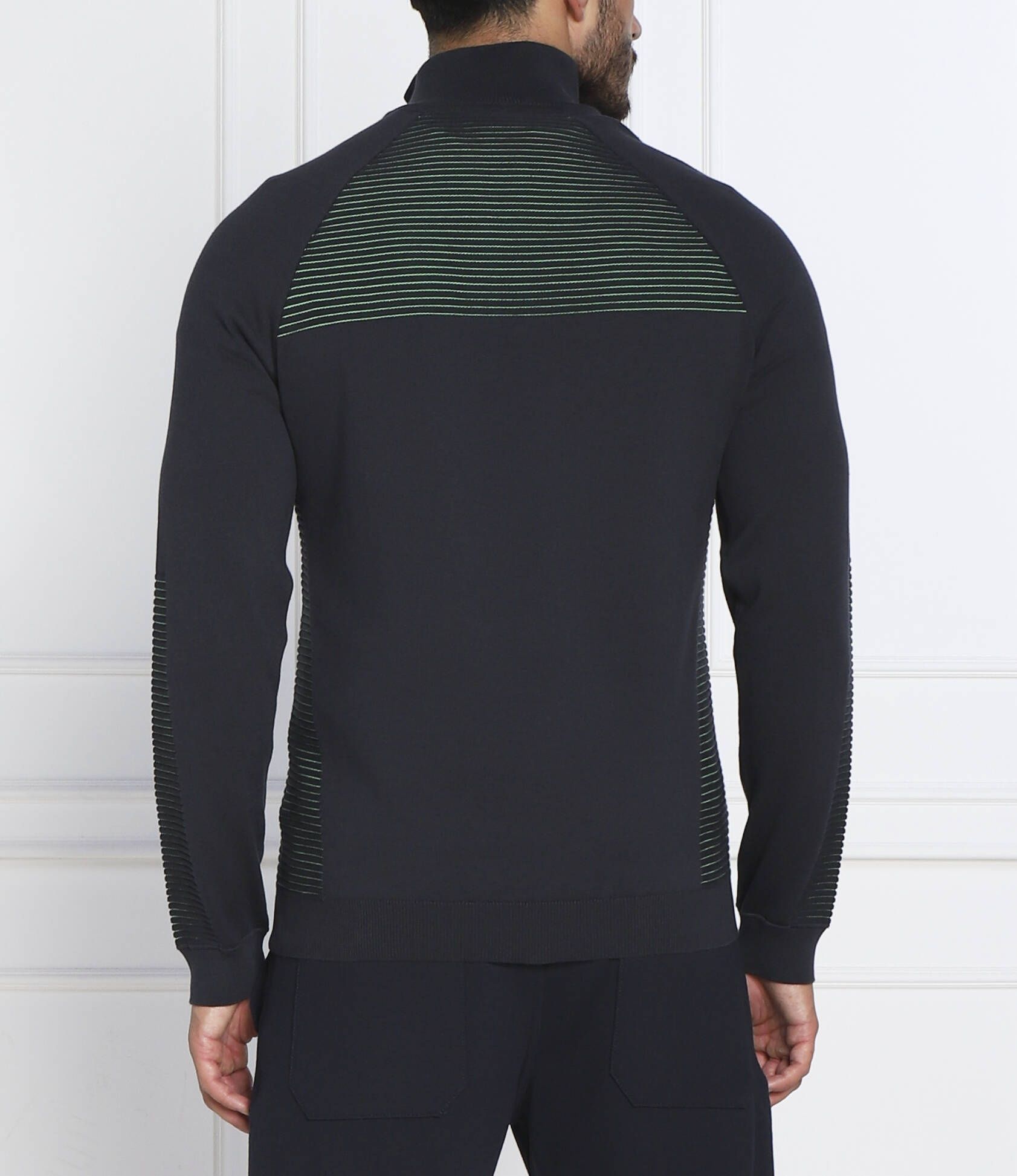 Мъжки пуловер BOSS Green Organic Cotton Zandi Half Zip