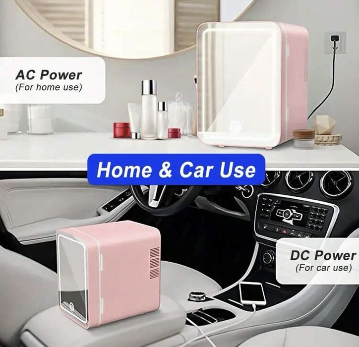 Хладилник за грим/козметика с огледало и подсветка