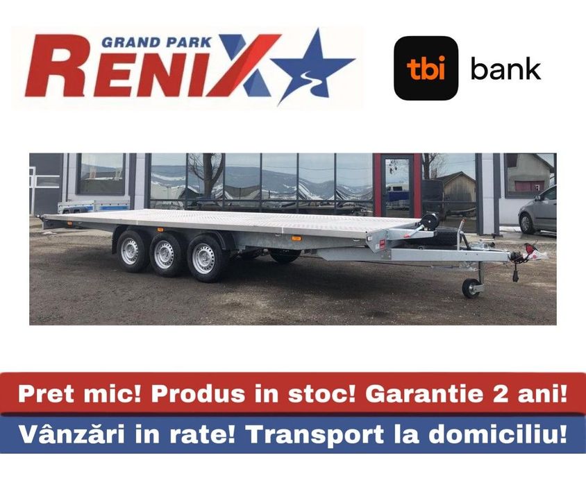 Niewiadow Besttrailers MARS 6M/2.1 3 AXE 3500KG Remorca transport auto 6mx2.1m MMA 3500KG Remorca noua